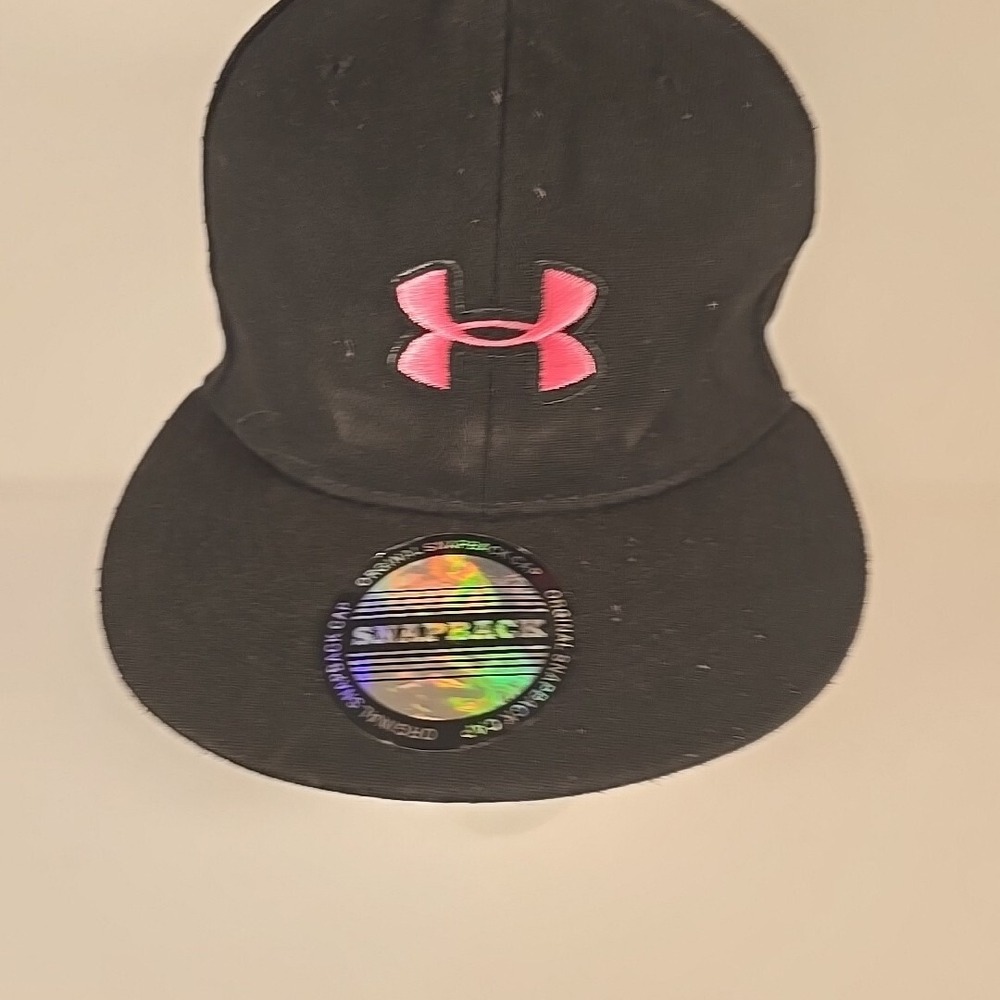 Under Armour Hat Cap Womens Logo‎ One Size Adjustable Black Pink UA Baseball